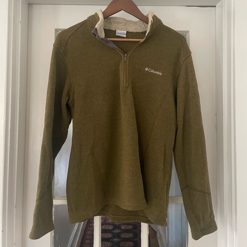 Columbia Knit Quarter Zip with Sherpa collar
